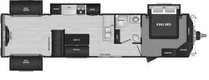 Floorplan of RV model 40RDEN