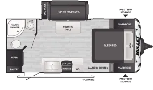 Floorplan of RV model 1850RB