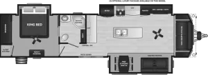 Floorplan of RV model 39MKTS