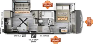 Floorplan of RV model 524BBS