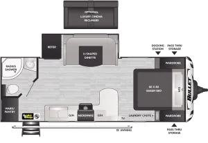 Floorplan of RV model 221RBS