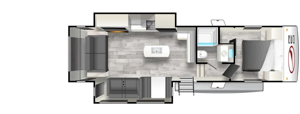 Floorplan of RV model 29RL