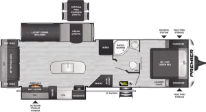 Floorplan of RV model 30RIPR