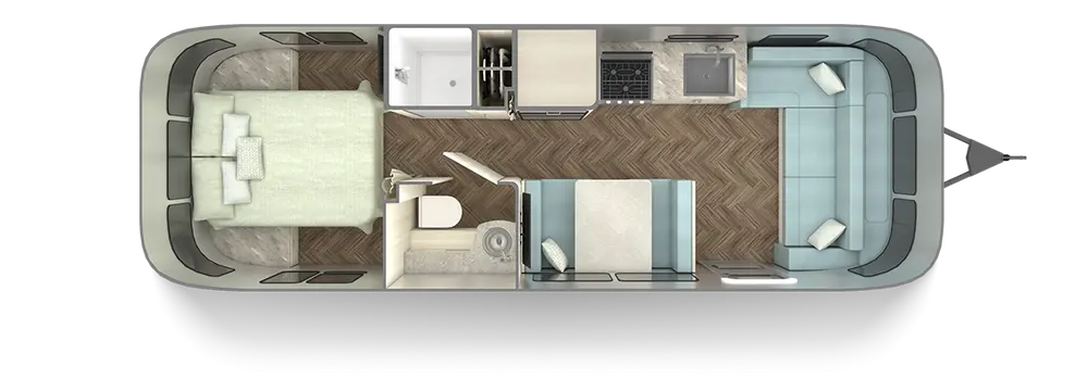 Floorplan of RV model International 28RB