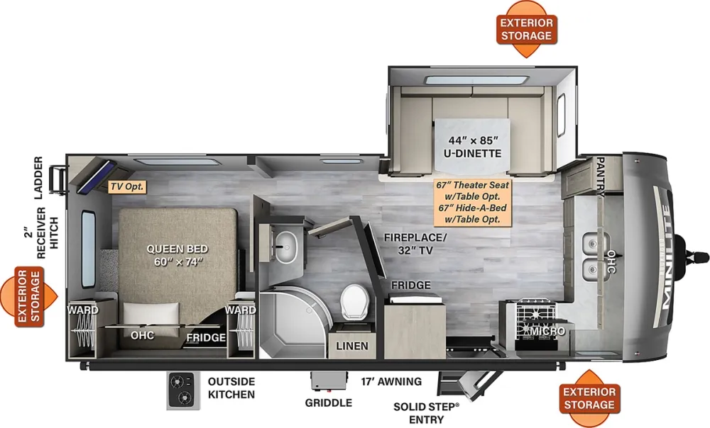 Floorplan of RV model 2506S