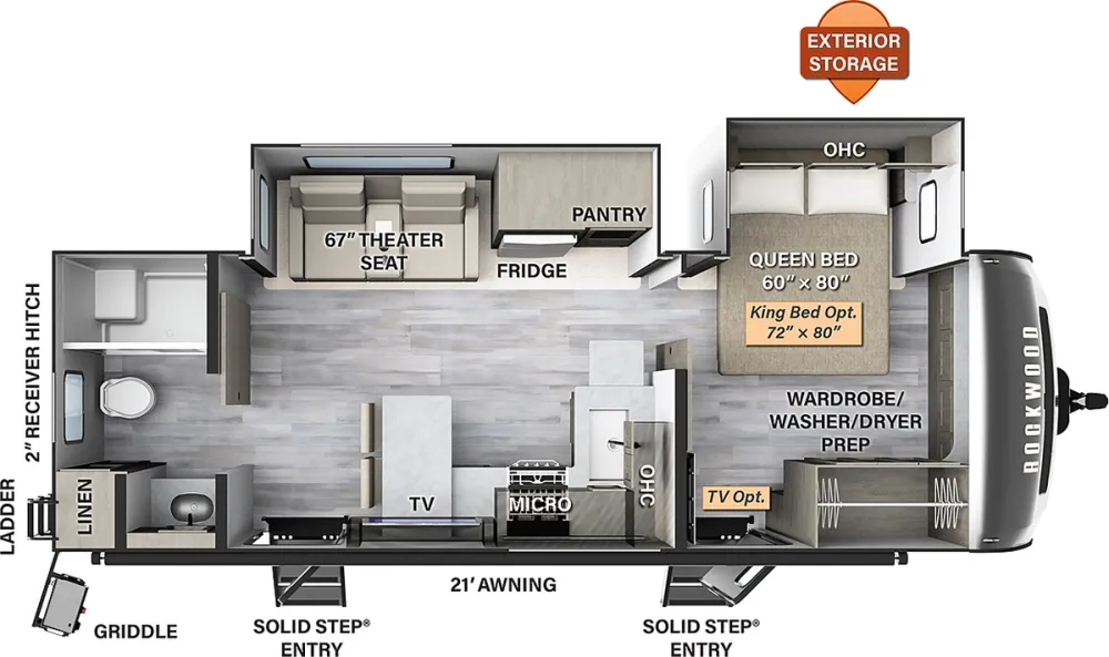 Floorplan of RV model 8262RBS