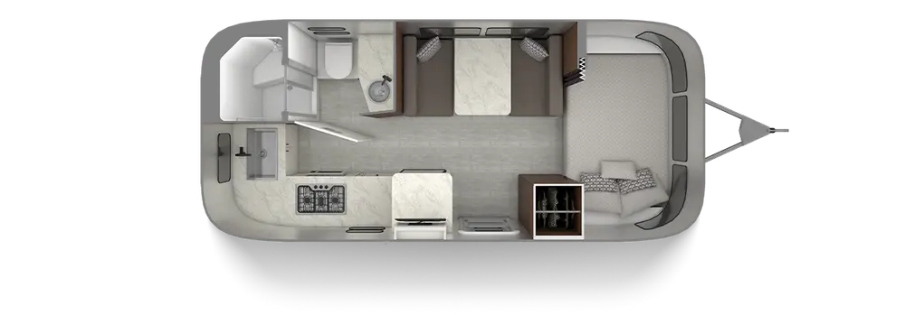 Floorplan of RV model Caravel 20FB