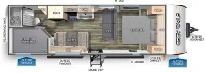 Floorplan of RV model 26DJSE