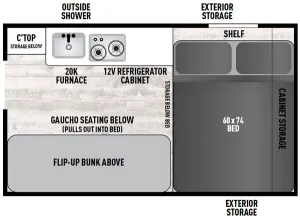 Floorplan of RV model 12.0TD