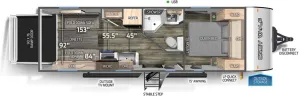 Floorplan of RV model 22RR