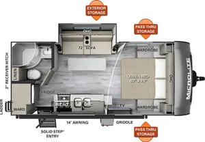 Floorplan of RV model 21FBRS