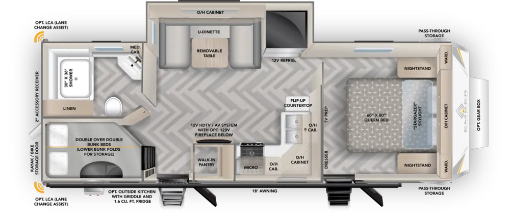 Floorplan of RV model 24BH