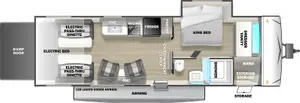 Floorplan of RV model QS2616G