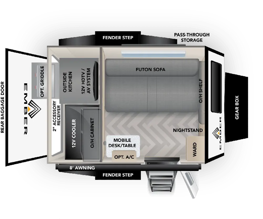 Floorplan of RV model ROK