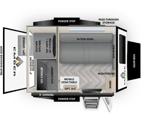 Floorplan of RV model ROK