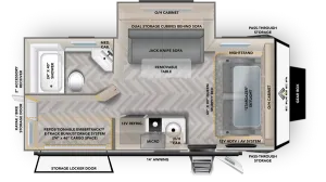 Floorplan of RV model 191MSL