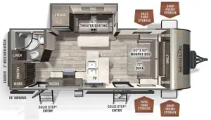 Floorplan of RV model 2514S