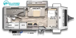 Floorplan of RV model NB19.8