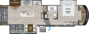 Floorplan of RV model 310RL