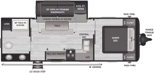 Floorplan of RV model 24RBWE