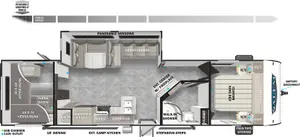 Floorplan of RV model 29VBUD