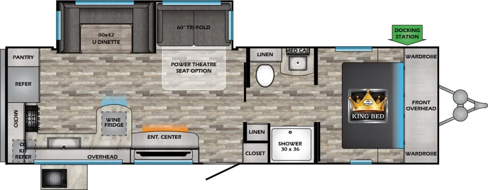 Floorplan of RV model CR28RKS