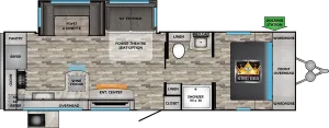 Floorplan of RV model CR28RKS