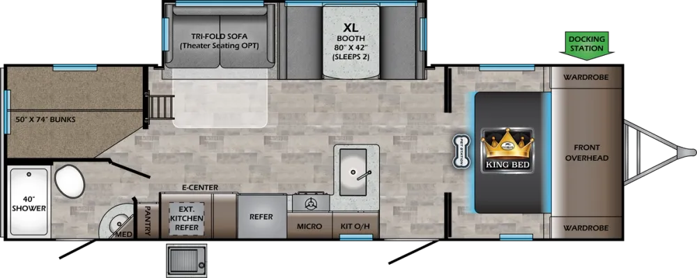 Floorplan of RV model SS272BH