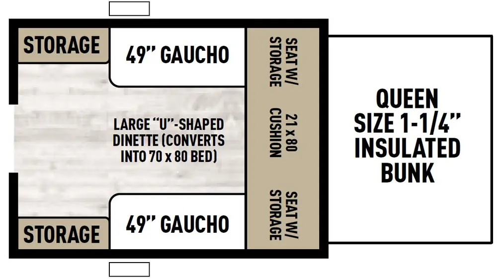 Floorplan of RV model 1760LS