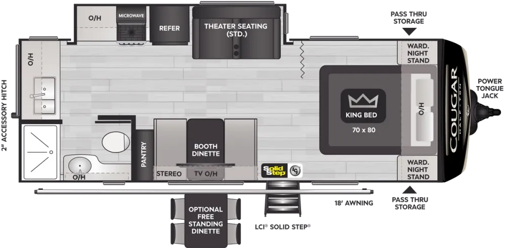 Floorplan of RV model 22MLSWE