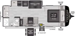 Floorplan of RV model 22MLSWE