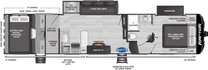 Floorplan of RV model 351