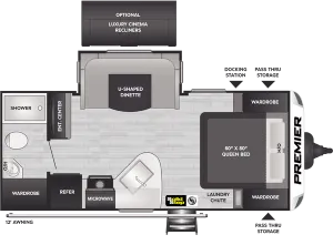 Floorplan of RV model 19FBPR