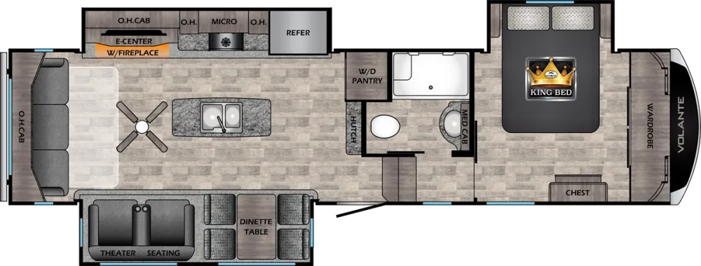 Floorplan of RV model VL3201IK