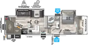 Floorplan of RV model 295BH