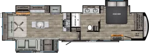 Floorplan of RV model CE3891MK