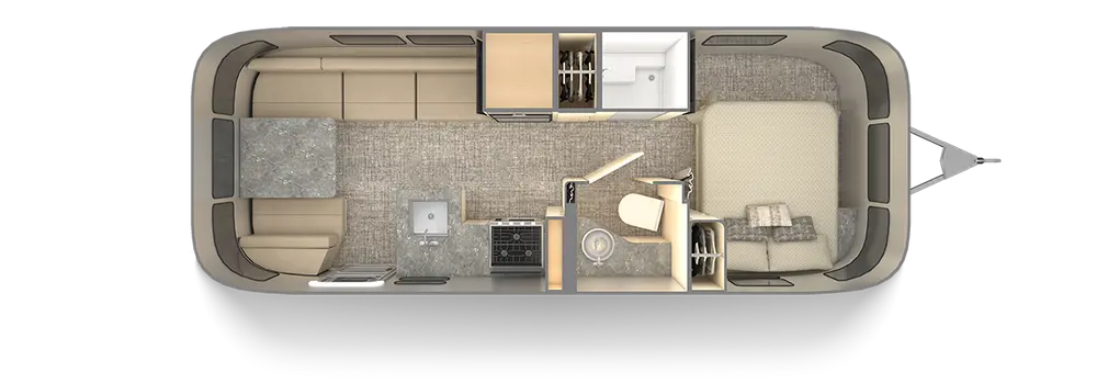 Floorplan of RV model Flying Cloud 25FB