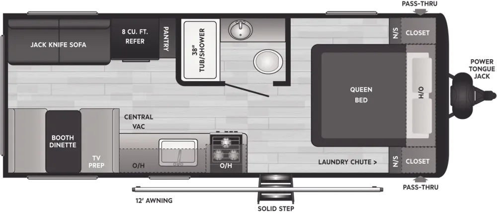 Floorplan of RV model 20RDNWE