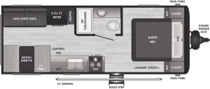 Floorplan of RV model 20RDNWE