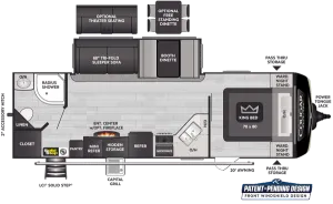 Floorplan of RV model 26RBS