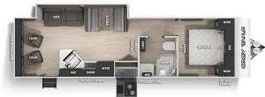 Floorplan of RV model 26MK