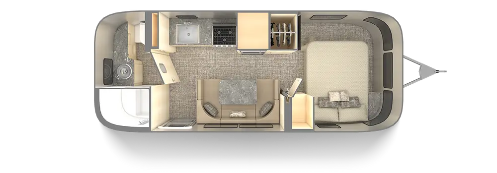 Floorplan of RV model Flying Cloud 23FB