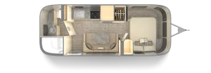 Floorplan of RV model Flying Cloud 23FB