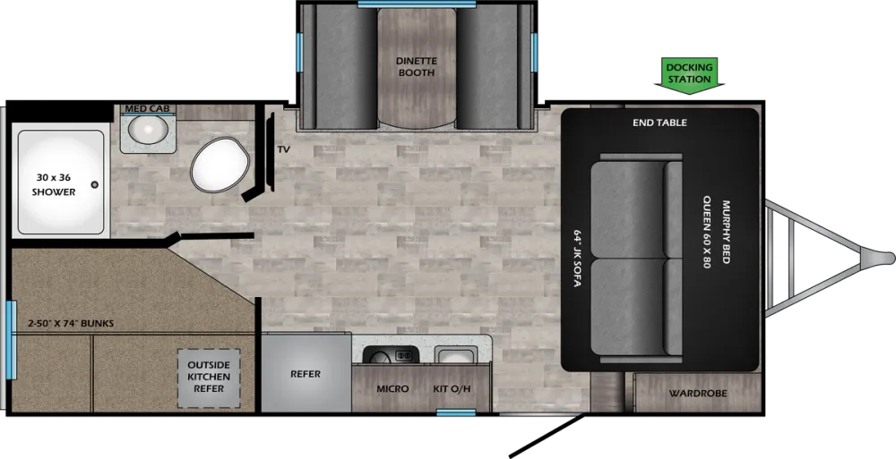 Floorplan of RV model SS188BH