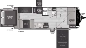 Floorplan of RV model 240URS