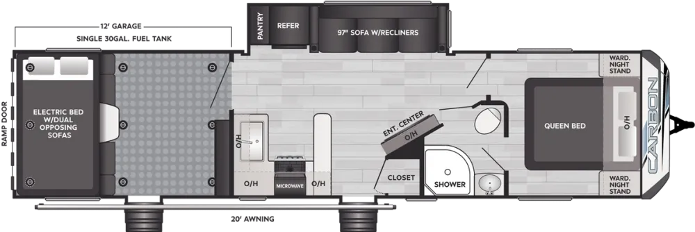 Floorplan of RV model 35