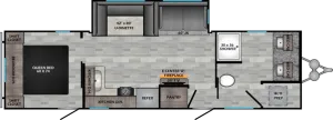 Floorplan of RV model ZR298FB