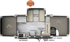 Floorplan of RV model 2514F