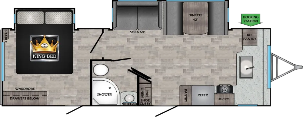 Floorplan of RV model SS269FK