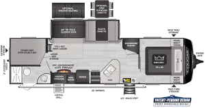 Floorplan of RV model 29BHS